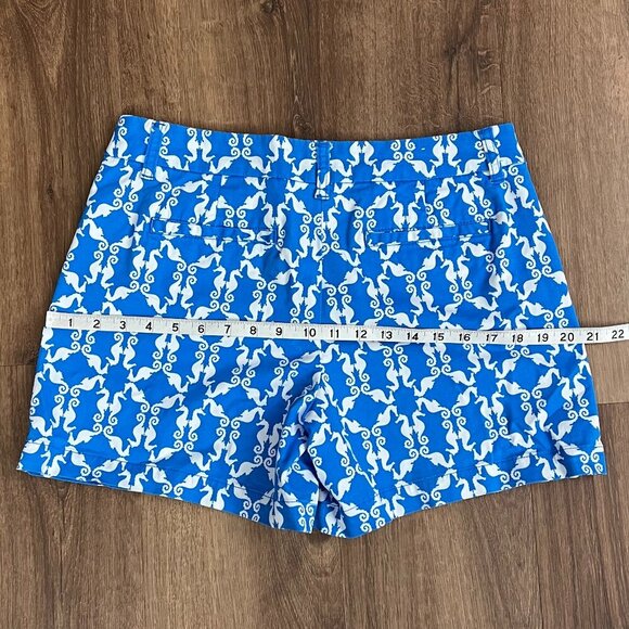 Crown & Ivy Caroline Blue Seahorse Shorts Sz 8 - Picture 11 of 11